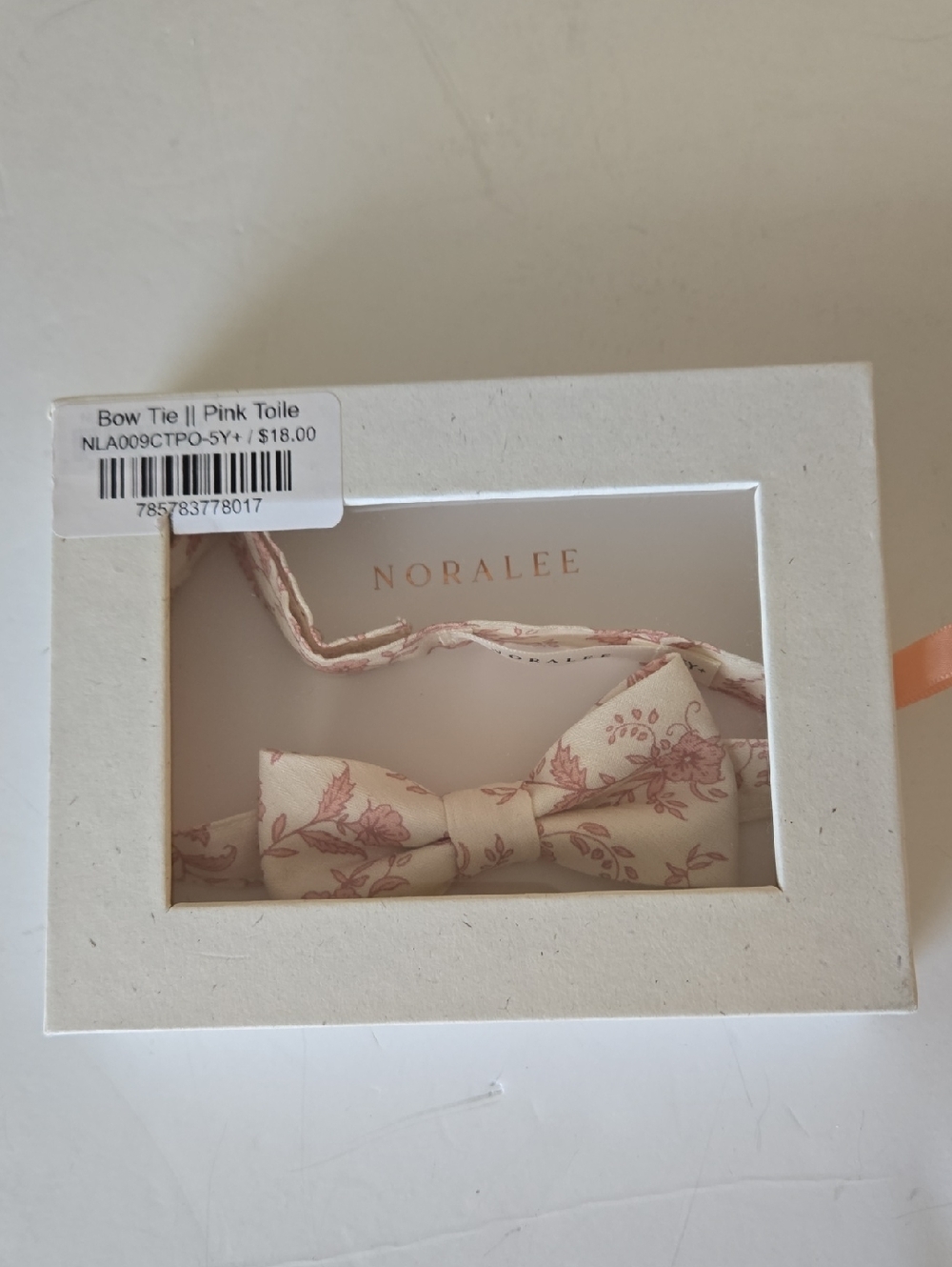 Noralee Pink Toile Bow Tie for Kids